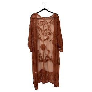 Rust Lace Kimono | Plus Size 2X